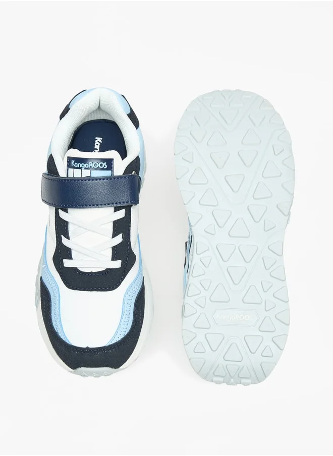 كانغاروس Boys' Logo Embossed Walking Shoes with Hook and Loop Closure