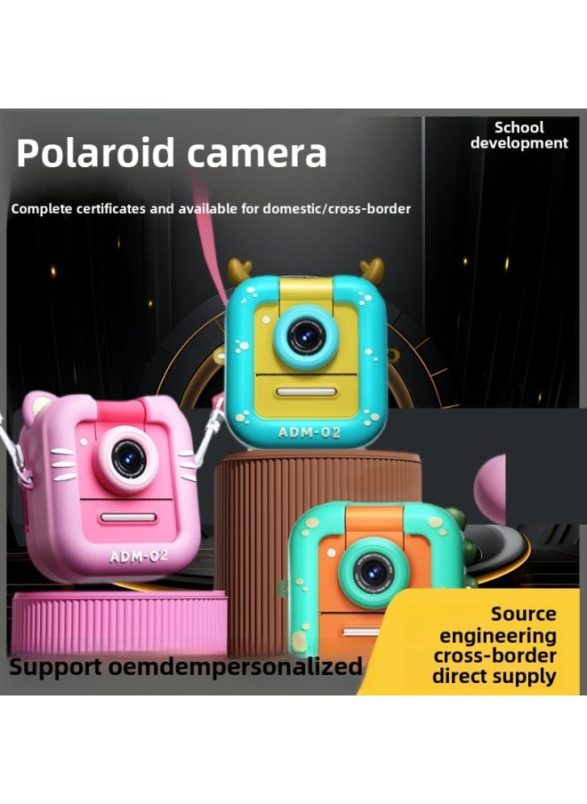 Generic Explosions Color Porofle Children's Print Camera HD One-shot Portable Photo Print Camera-Color:Pink Kitten  - Image 5
