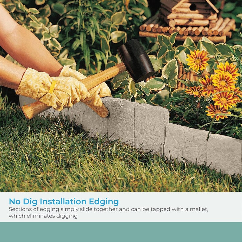 Suncast 10' Flagstone Edge Garden Border Edging - Image 3