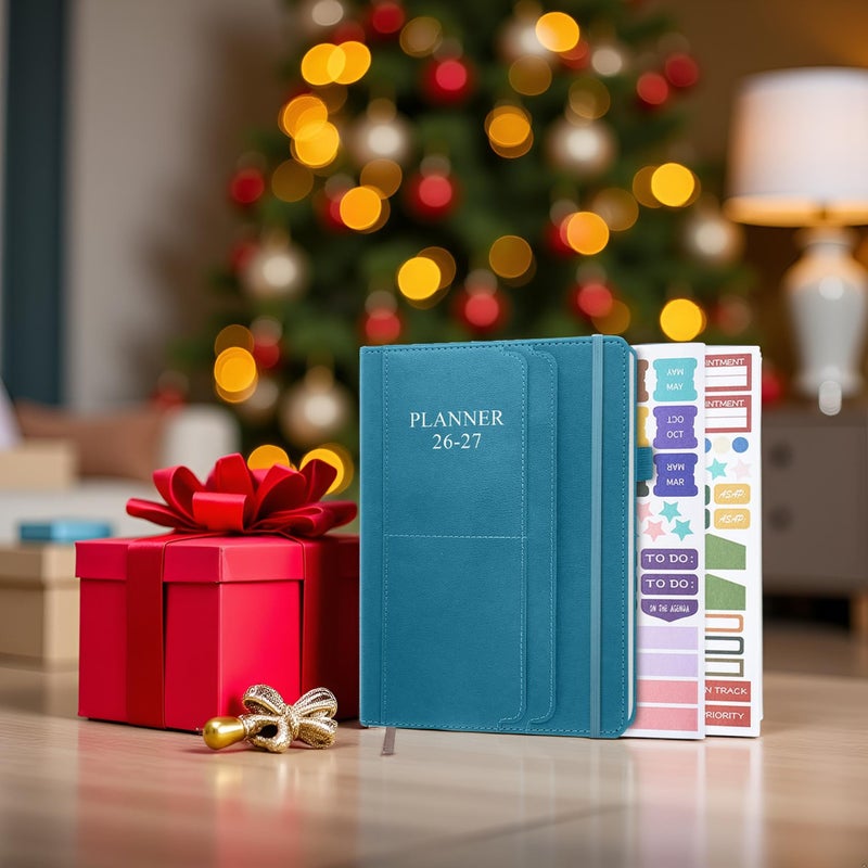 Nokingo 2026-2027 Planner - Weekly & Monthly Planner Runs from January 2026 to June 2027, 5.8" x 8.25", 18 Month Planners, 14 Notes Pages, Inner Pocket, PU Leather Hard Cover, Teal Monthly Planners 2026-2027 - Image 4