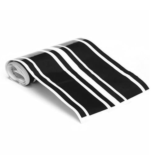 Dogary 2 PCS Car Hood Decals Racing Stripes Body Side Stickers Hood Bumper Modification Exterior Decoration Accessories Suitable for Most Car Models Black - Image 1