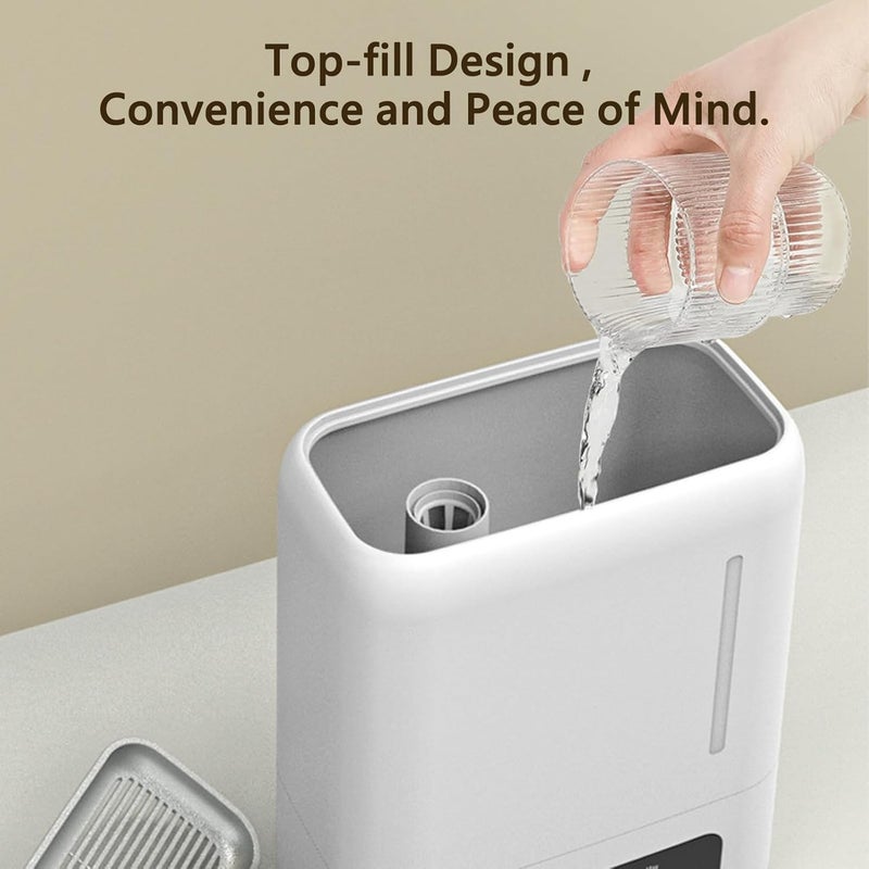 TDOO Smart Cool Mist Humidifiers, Diffuser for Essential Oils,Quiet Ultrasonic Humidifier for Bedroom Whisper with Humidistat, Timer,remote control,for Large Home,Baby Room,Easy to Clean and fill - Image 3