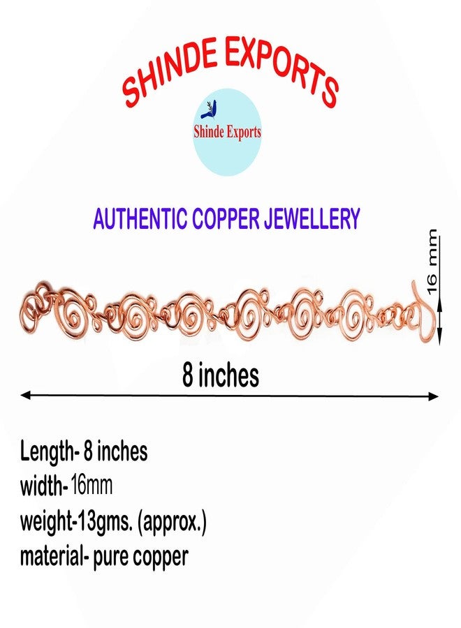 SHINDE EXPORTS ladies pure copper chain bracelets wrist jewelry for women (Style 1) - Image 3