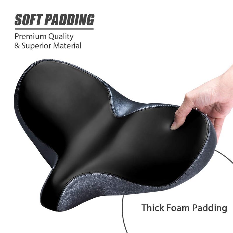 YLG Oversized Comfort Bike Seat - Memory Foam Replacement Saddle, Waterproof Universal Fit for Women and Men - Image 4