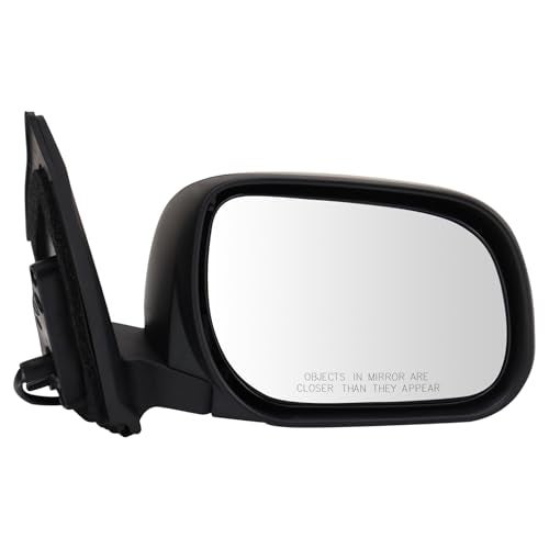 TRQ Right Mirror without Heat with Textured Cover Passenger Side Compatible with 2009-2012 Toyota RAV4 TO1321272 - Image 1