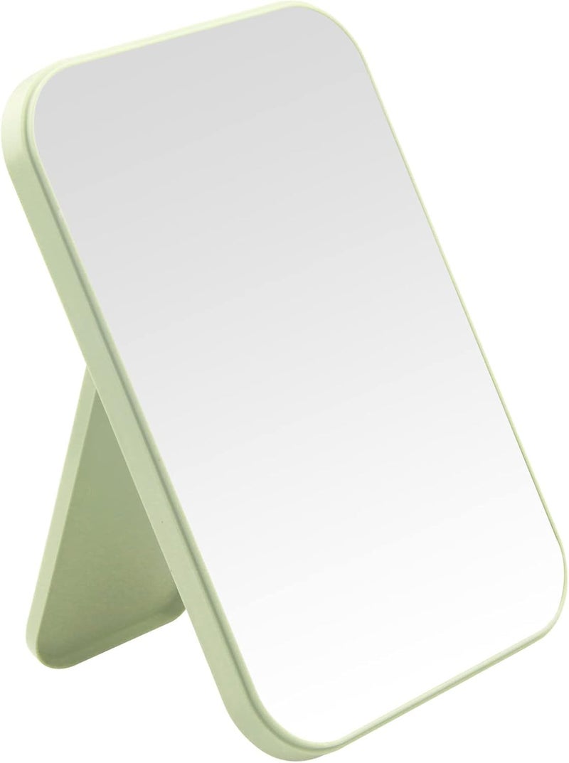 DVHOK 8-Inch Desktop Makeup Mirror, Portable Princess Mirror,Table Desk Wall Hanging Dual-Purpose Square Mirror Green - Image 1