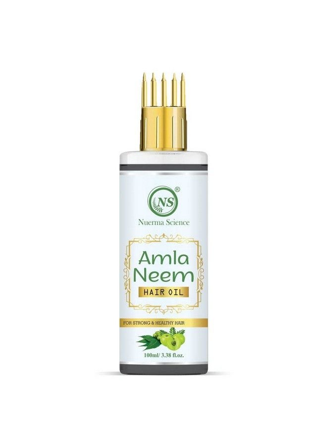 Nuerma Science - Amla Neem Hair Oil With Comb Applicator For More Deep Nourishment Hair/Scalp & Strong Healthy Hair(100 Ml Each Pack Of 2) 200 Ml - Image 1