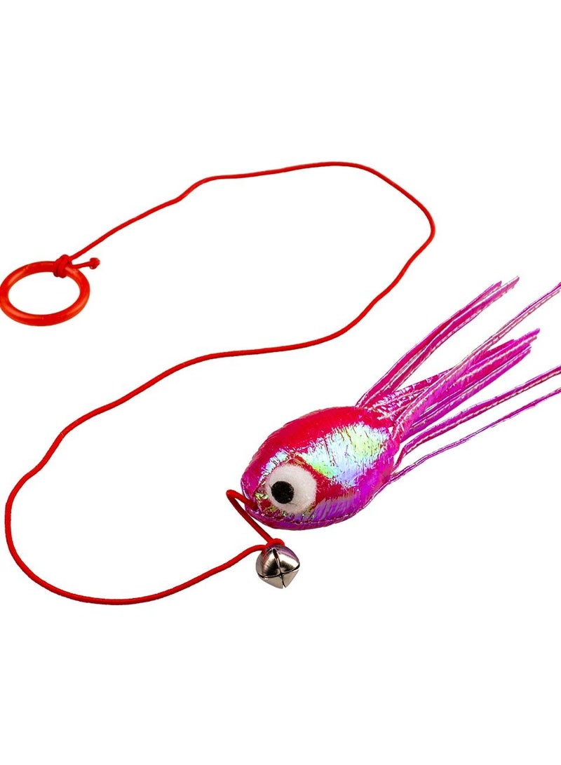 duvo Plus Blinky Octopus With Elastic Purple Cat Toy 16,5x7x3cm - Image 1