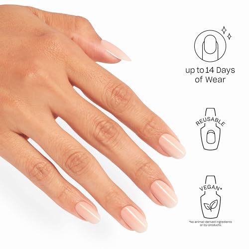 OPI On Point Peach Smoochie Short Round Nude Ombr Peach Beige Press On Nails 24 Count with Nail Glue Long Lasting Reusable Nondamaging Fall 2025 Shades - Image 3