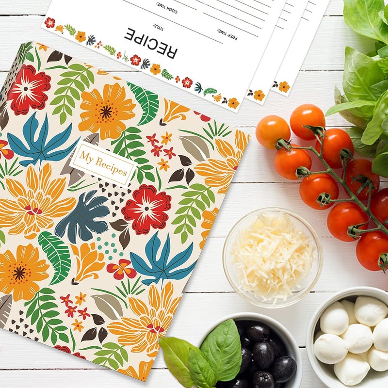 SUPMIND Recipe Binder 8.5" x 11" 3 Ring Full Page-Make Your Own Cookbook Binder with Plastic Page Protectors, Color Printing Paper and Full Page Dividers for Family Recipes. - Image 3