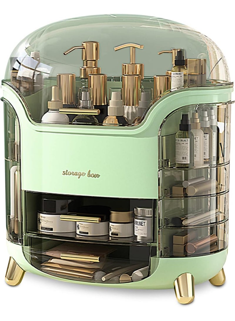Large Makeup Storage Organizer for Skincare and Cosmetics with Lipstick Lid and Clear Cover Makeup Box for Bedroom, Vanity, Bathroom - by Cozy Acrylic - Image 1