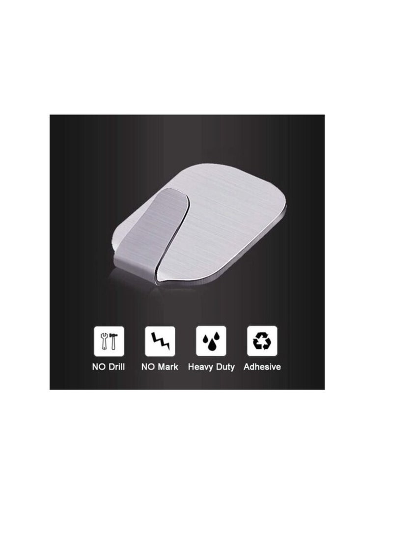 PROMASS 3M Adhesive Heavy Duty Wall Hooks Stainless Steel Ultra Strong (Pack Of 8)  - Image 3