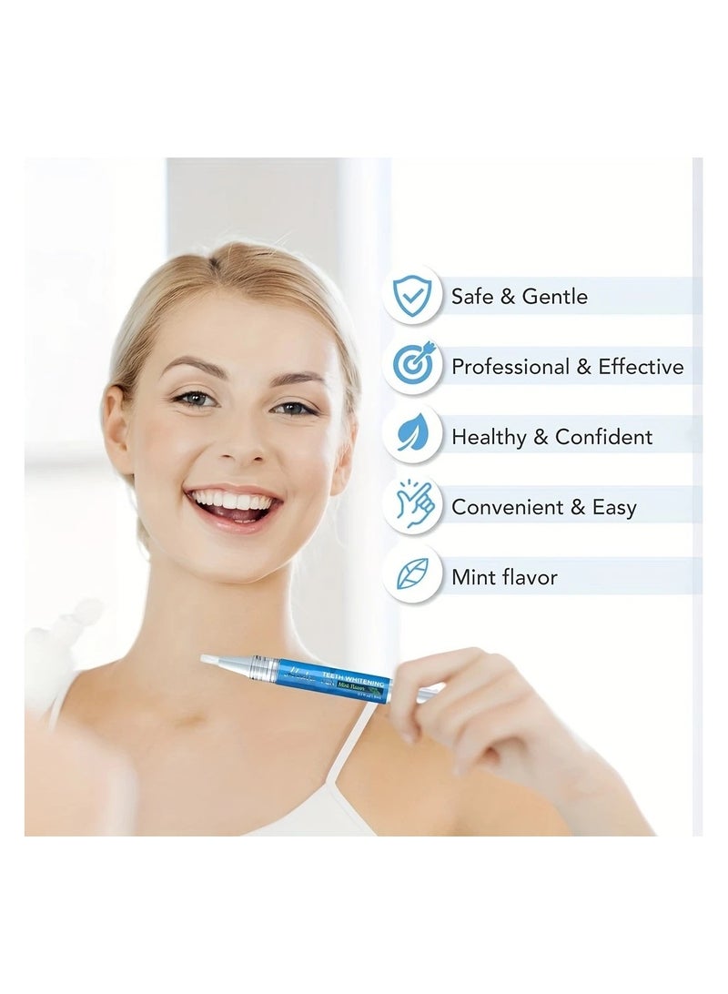 HEDVA WHITENING TEETH 4pcs, 3Ml/0.1Fl Oz Mint Flavor Teeth Whitening Gel Pen, Bright White Teeth Whitening Pen, Portable And Easy to Use Teeth Whitening Pen - Image 3