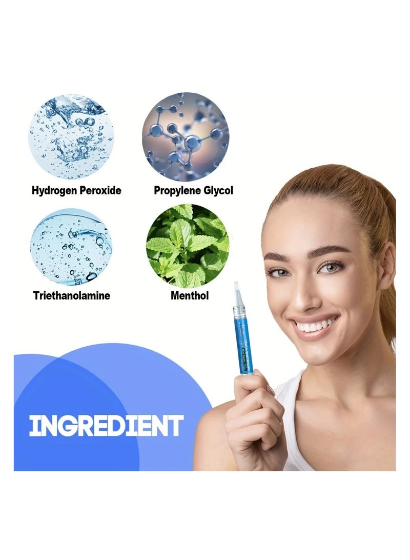 HEDVA WHITENING TEETH 4pcs, 3Ml/0.1Fl Oz Mint Flavor Teeth Whitening Gel Pen, Bright White Teeth Whitening Pen, Portable And Easy to Use Teeth Whitening Pen - Image 4