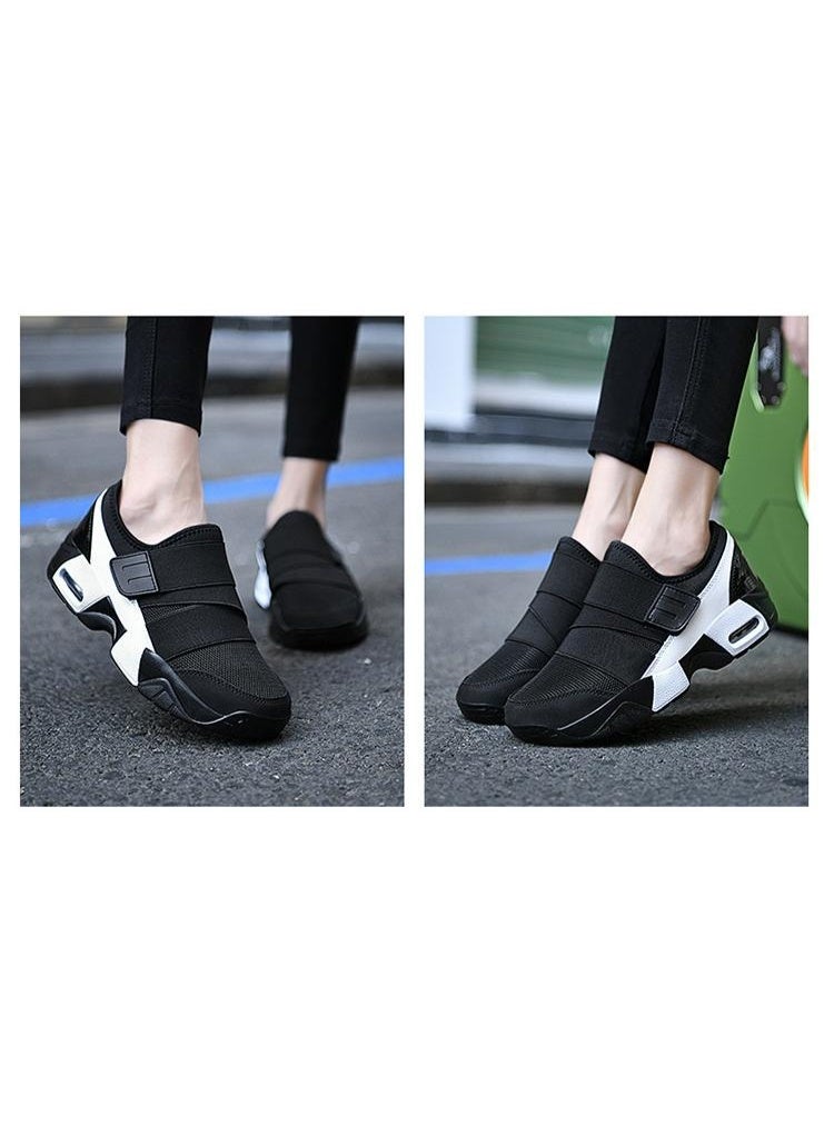 NIBEMINENT Women Tennis Shoes Breathable Hook Loop Sneakers Air Cushion Shoe Non-slip Female Height Increase Footwear Outdoor Walk Gym Shoe - Image 2