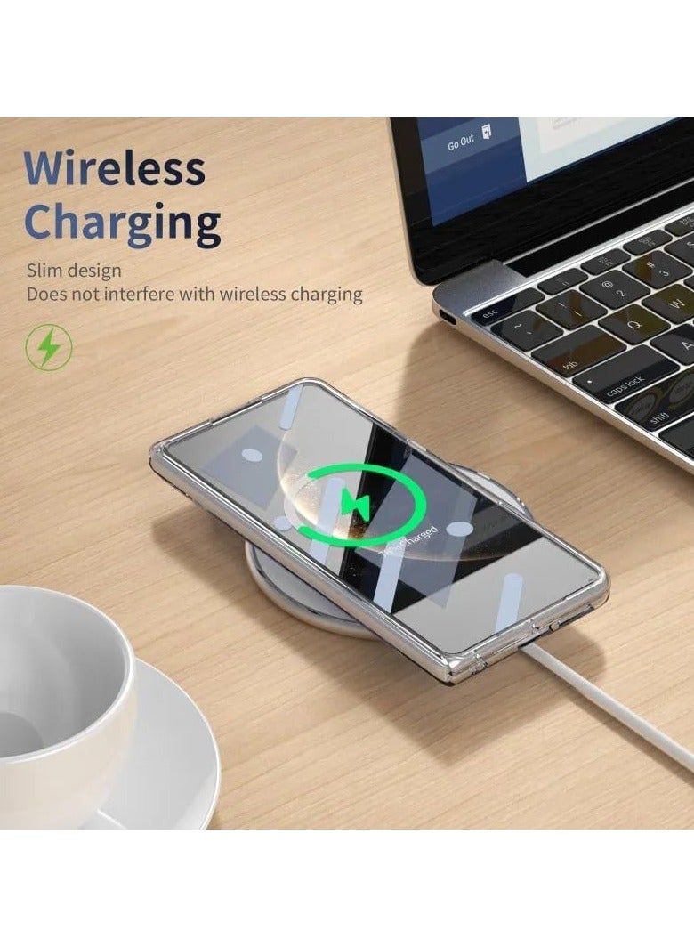 عام غطاء مغناطيسي متوافق مع هواوي ميت X6 - بحامل مغناطيسي دوّار 360° وغطاء واقي للشاشة، مع تصميم شفاف مضاد للصدمات - Image 2