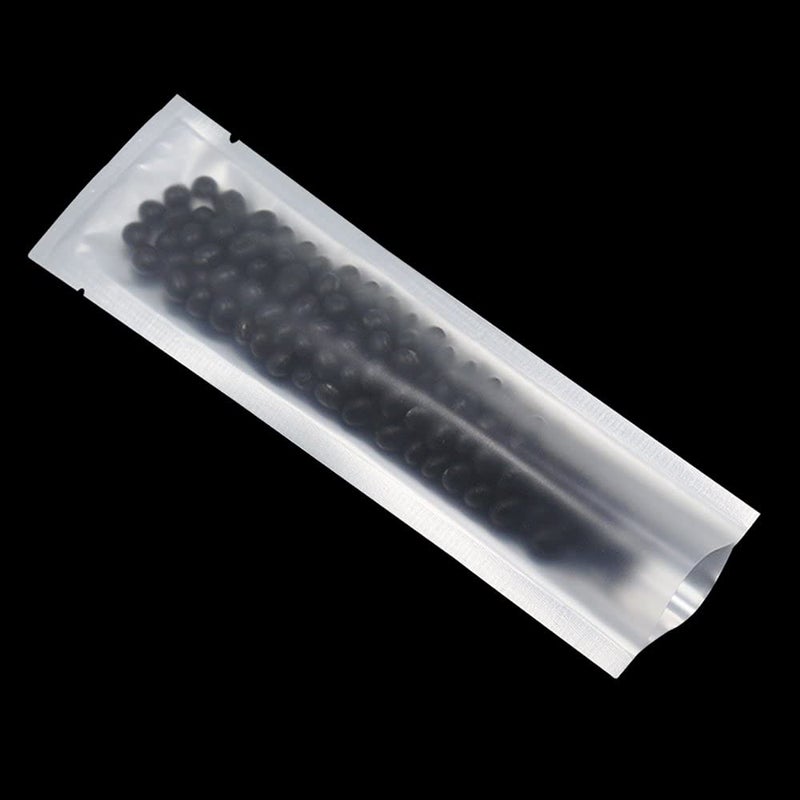 PABCK 100 Pcs 2.1x7.08 inch (Inside Size 1.77x6.69 inch) Clear Front Vacuum Heat Sealable Pure Mylar Foil Bag for Travel Shampoo Skincare Packaging Candy Coffee Powder Food Storage Aluminum Package - Image 4