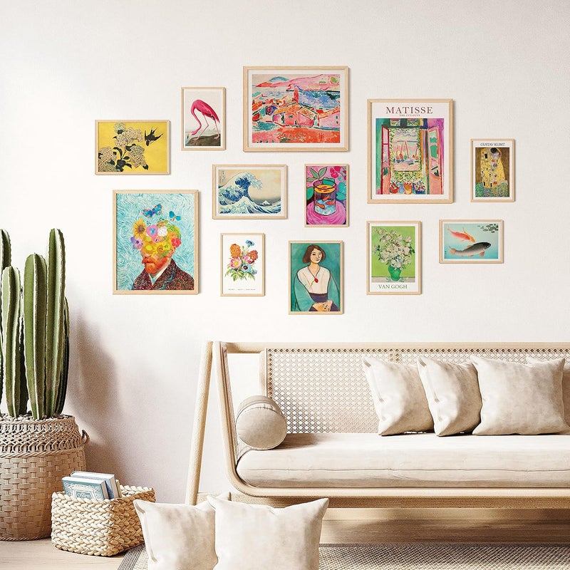 97 Decor 97 ديكور ملون انتقائي أقصوي مطبوعات فن الحائط - صور جدار المعرض للغرفة النوم، لوحة فنان مشهور (غير مؤطرة) - Image 5