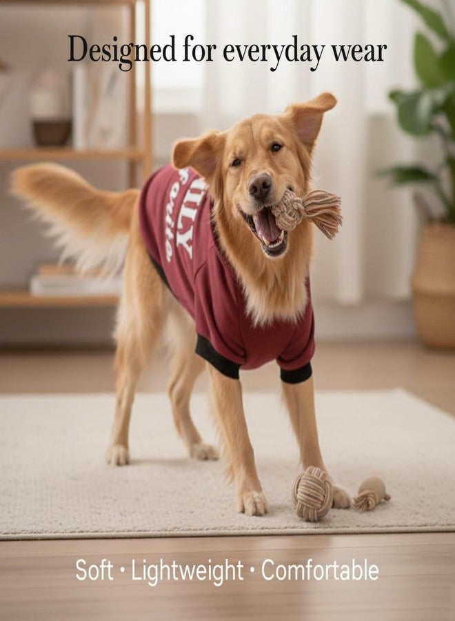 PETS EMPIRE Premium Winter Dog Hoodie | Ultra-Warm Soft Fleece | Family Favourite Design | Maroon | Size: 4XL | Stylish Comfortable Winter Wear for Dogs - Image 4