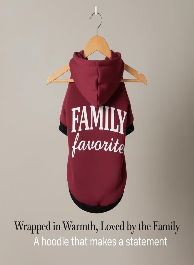PETS EMPIRE Premium Winter Dog Hoodie | Ultra-Warm Soft Fleece | Family Favourite Design | Maroon | Size: 4XL | Stylish Comfortable Winter Wear for Dogs - Image 2