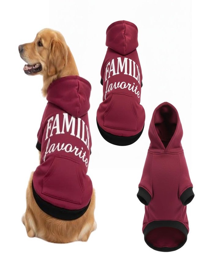 PETS EMPIRE Premium Winter Dog Hoodie | Ultra-Warm Soft Fleece | Family Favourite Design | Maroon | Size: 4XL | Stylish Comfortable Winter Wear for Dogs - Image 1