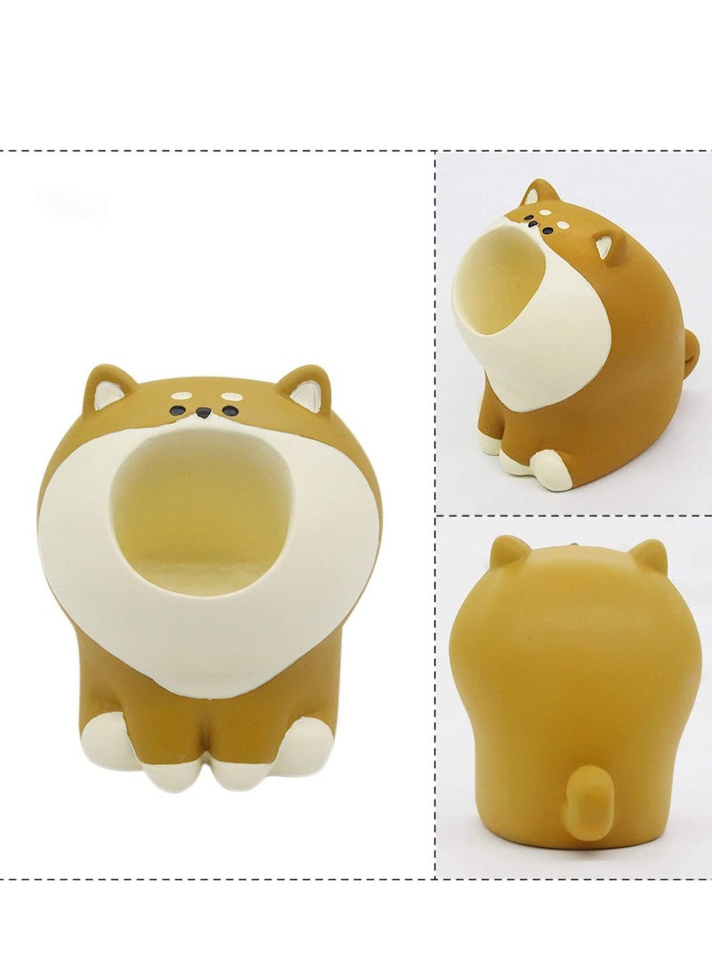 SYOSI - Funny Dog Toy Pencil Pen Holder for Desk Home Office Decoration Desk Organization, Cat Dog Shaped One Pen Stand - Image 1