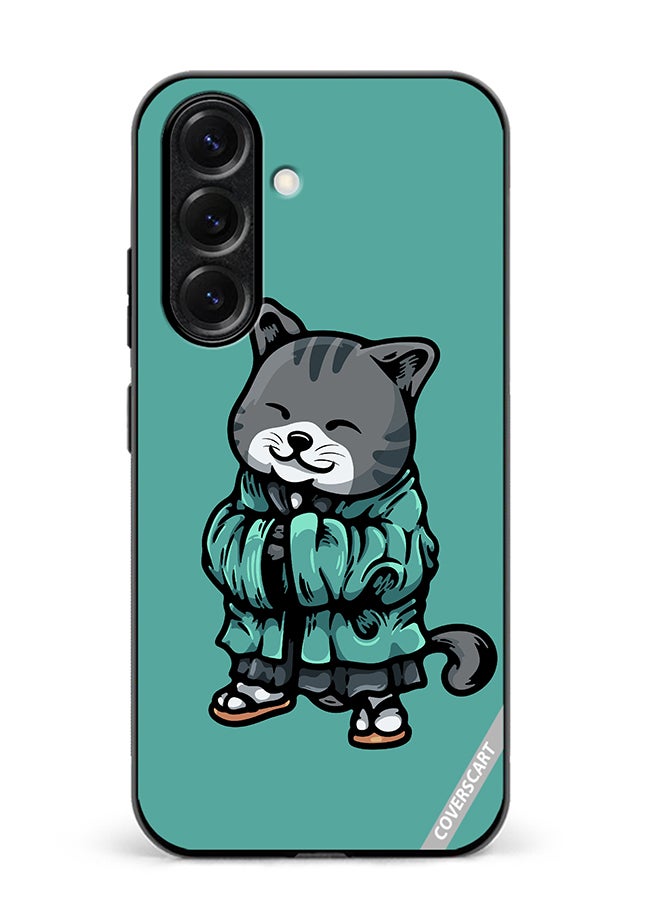 Protective Case Cover For Samsung Galaxy S25 Kimano Cat Design Multicolour