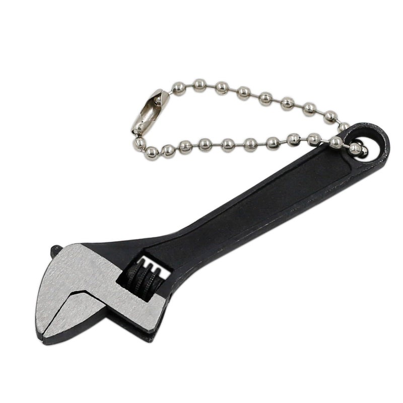 GENNEL 25 inch Mini Size Adjustable Wrench 25 Black Tiny Spanner Nut Wrench Tool Jaw Capacity 010mm