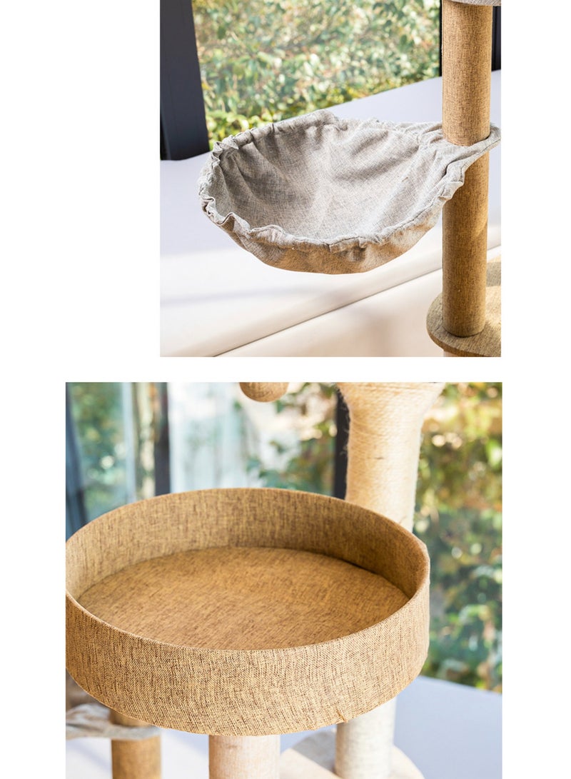 Generic Cat climbing frame integrated large cat cat shelf cat tree cat jumping platform sisal cat tower  - Image 5