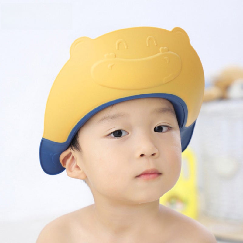 Children's waterproof shampoo cap, adjustable shampoo cap, yellow crown model - Image 4