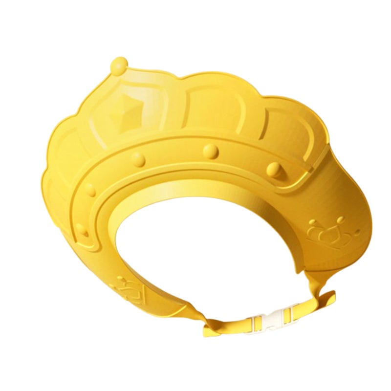 Children's waterproof shampoo cap, adjustable shampoo cap, yellow crown model - Image 1
