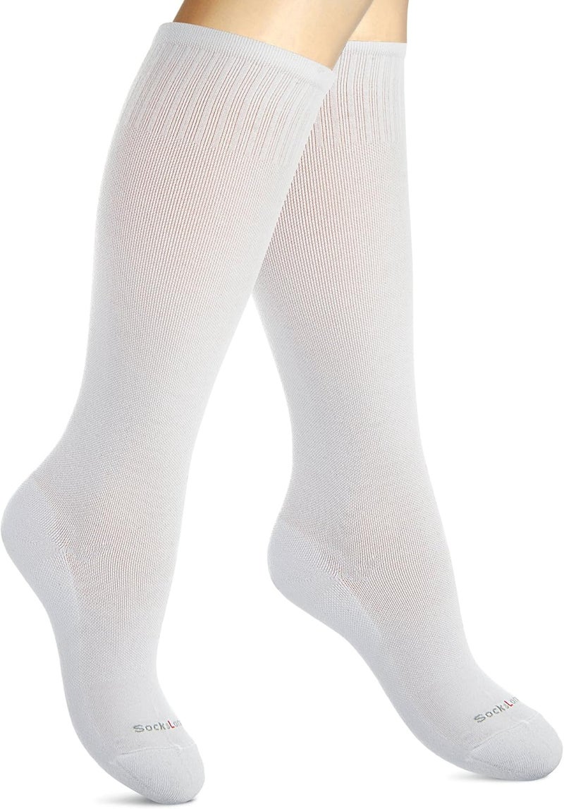 SocksLane Cotton Compression Socks for Women & Men. 15-20 mmHg Support Knee-High - Image 1