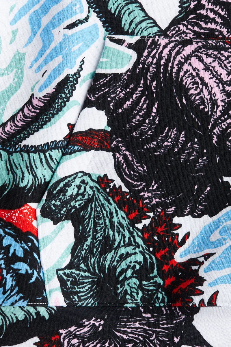 اتش اند ام هودي مزيّنة بطبعة