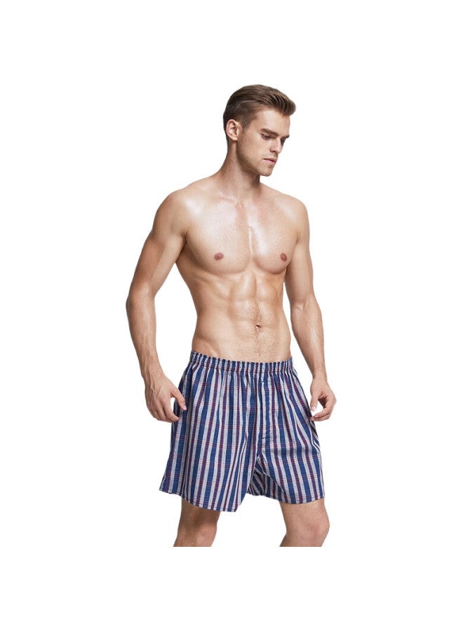 BXMAN Extra Large Aro Pants, Loose Men'S Boxer Briefs, Pure Cotton Woven Sleepwear, Plus Size, Ch13 Xxxl - Image 1