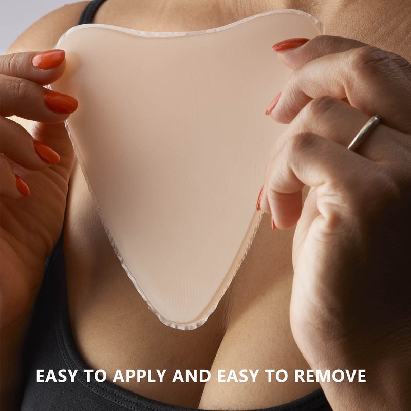 DoSensePro Reusable Silicone Chest Wrinkle Patches â€“ Set of 2 Decollete Pads to Prevent Cleavage & Side-Sleep Lines - Image 3
