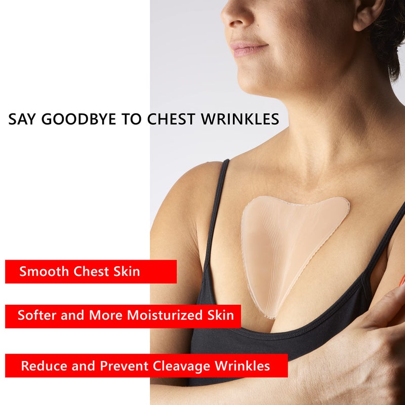 DoSensePro Reusable Silicone Chest Wrinkle Patches â€“ Set of 2 Decollete Pads to Prevent Cleavage & Side-Sleep Lines - Image 2