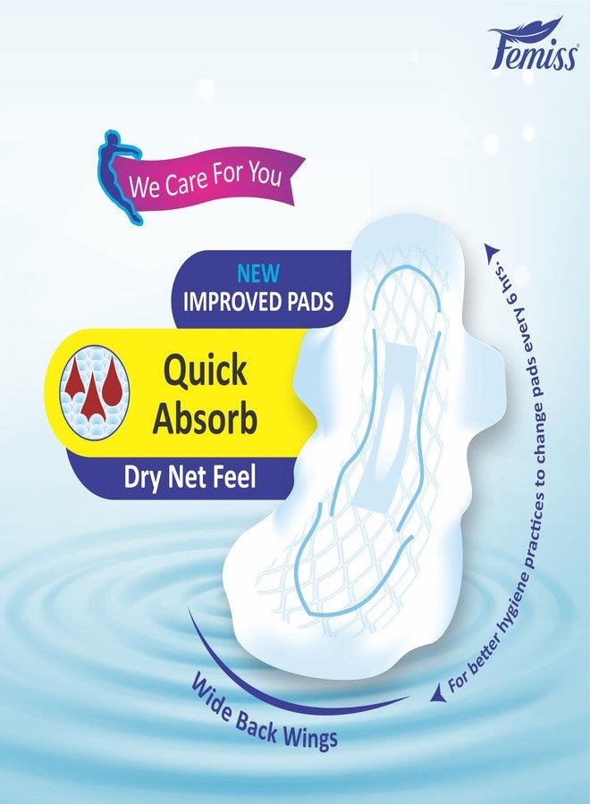Femiss Soft & Rash Free Sanitary Pads for Women and Girls|Quick Absorption|Heavy Flow Champion|Leakage-Proof|Skin Friendly Trifold pads(XL-Size, 290 MM, 6 PCS, Pack of 1) - Image 4