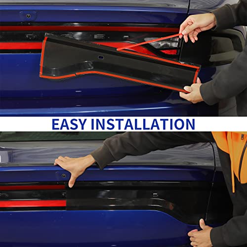 JWWY Taillight Tailllamp Tail Light Tail Lamp Protection Covers Trim Fit for 2015-2024+ Dodge Charger Exterior Accessories Smoked Black 4pcs(Blackened) - Image 4