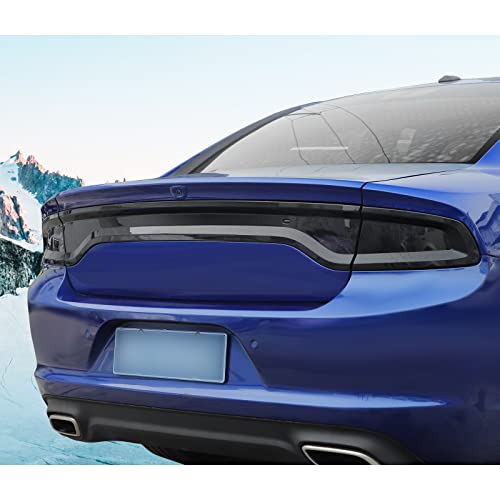 JWWY Taillight Tailllamp Tail Light Tail Lamp Protection Covers Trim Fit for 2015-2024+ Dodge Charger Exterior Accessories Smoked Black 4pcs(Blackened) - Image 3