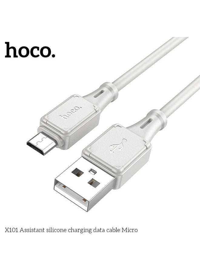 X101 Assistant, USB to Micro-USB charging data cable Grey