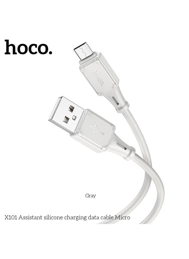 X101 Assistant, USB to Micro-USB charging data cable Grey