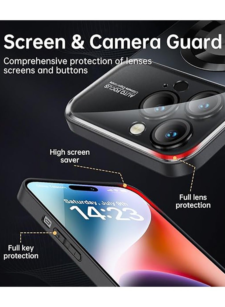 Magnetic case for iPhone 16 Pro Max, camera lens protector with full window cover, visual identity, scratch-resistant scrub, waterproof sweat-resistant slim - Bronze - Image 4