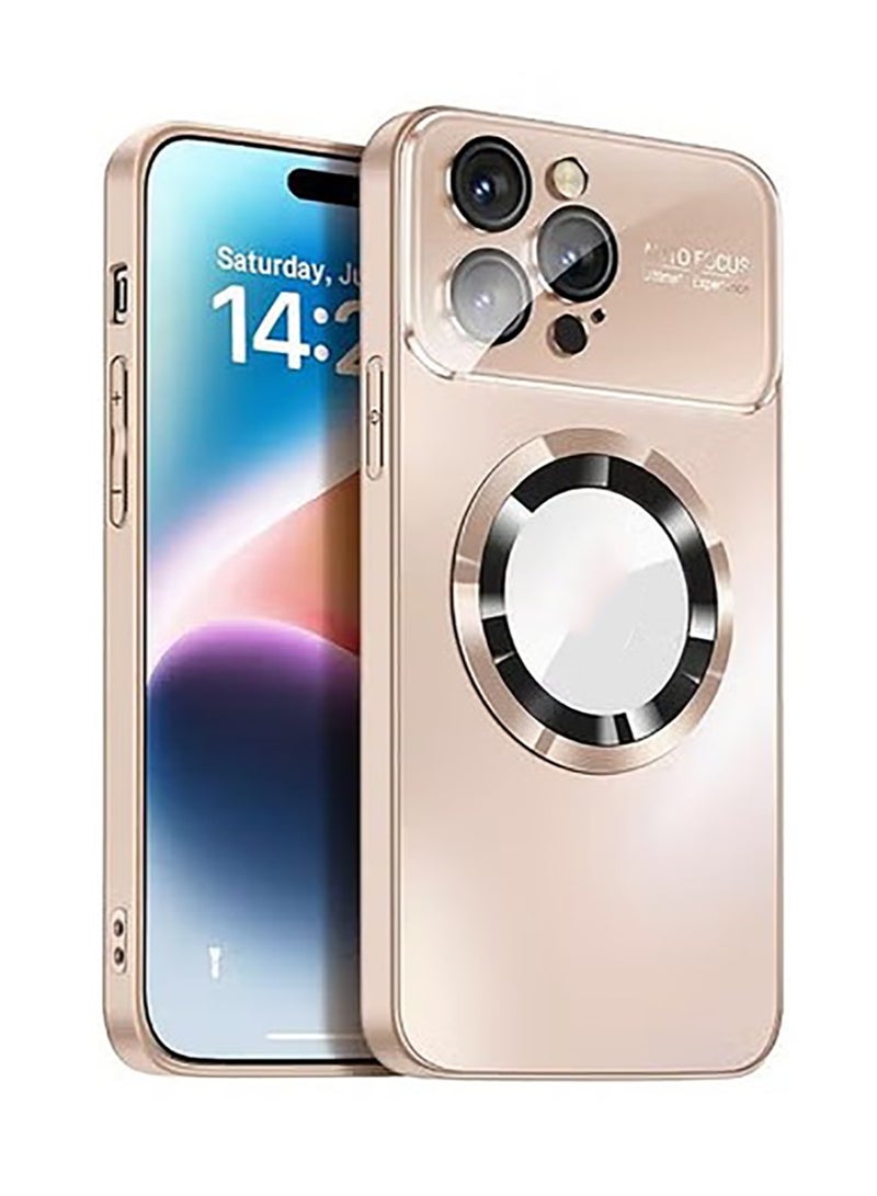 Magnetic case for iPhone 16 Pro Max, camera lens protector with full window cover, visual identity, scratch-resistant scrub, waterproof sweat-resistant slim - Bronze - Image 1