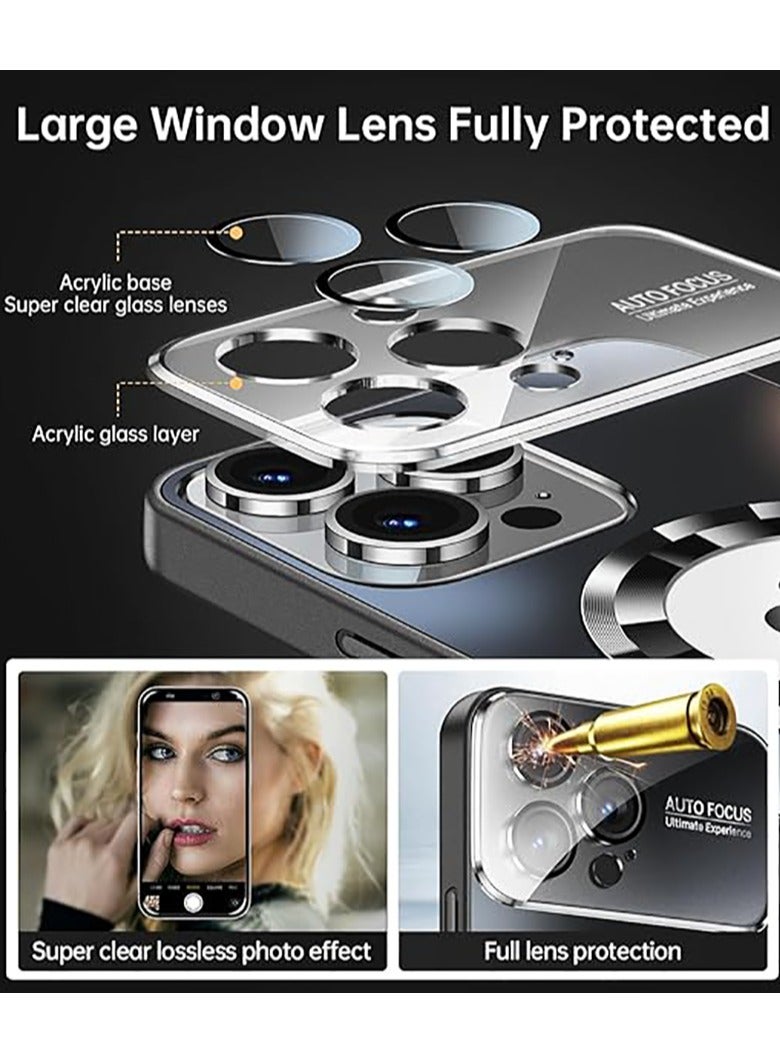 Magnetic case for iPhone 16 Pro Max, camera lens protector with full window cover, visual identity, scratch-resistant scrub, waterproof sweat-resistant slim - Bronze - Image 2