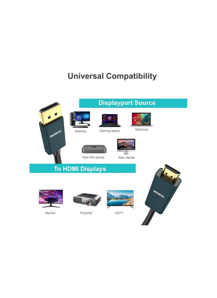موسل كابل MOWSIL DP إلى HDMI MODH03 بطول 2 متر  - Image 4