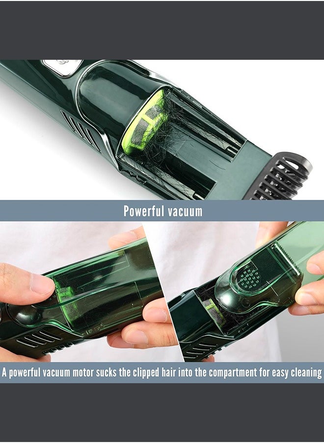 LAC - Men's Cordless Vacuum Beard Trimmer - 20 Adjustable Length Settings, Mustache & Facial Hair Grooming, Rechargeable, Waterproof - Image 1