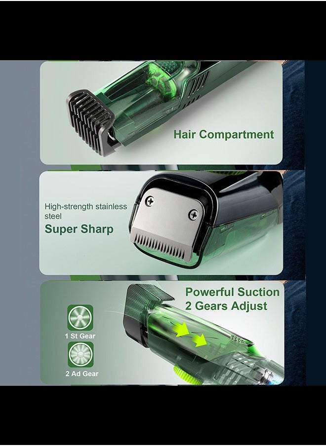 LAC - Men's Cordless Vacuum Beard Trimmer - 20 Adjustable Length Settings, Mustache & Facial Hair Grooming, Rechargeable, Waterproof - Image 1