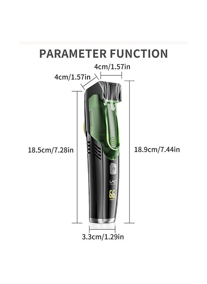 LAC - Men's Cordless Vacuum Beard Trimmer - 20 Adjustable Length Settings, Mustache & Facial Hair Grooming, Rechargeable, Waterproof - Image 1