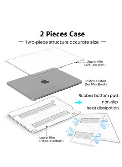 Generic Snap On Laptop Case Cover Compatible with MacBook Air 13.6 inch 2022 Release A2681 M2 Chip w/Liquid Retina Display Touch ID Protective Plastic Hard Shell Case Cover (Crystal Clear)  - Image 3