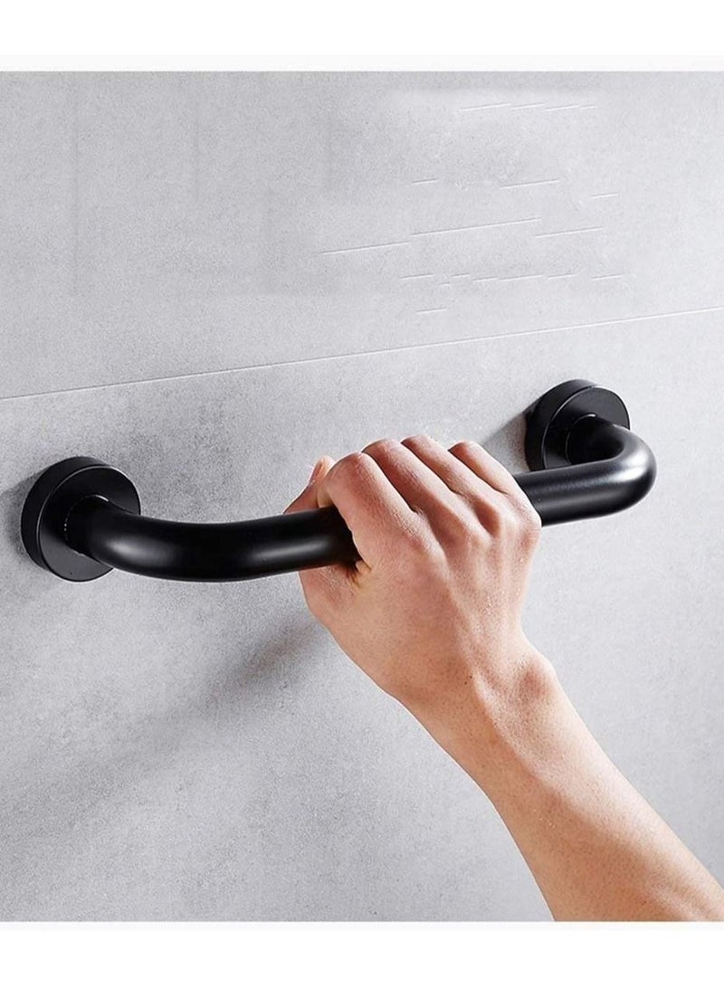40Cm Stainless Steel Black Non-Slip Handle, Bathroom Grab Bars Bathtub Rails Bathroom Handrail, for Home Bathroom Disabled Elderly Shower Support Track  - Image 1